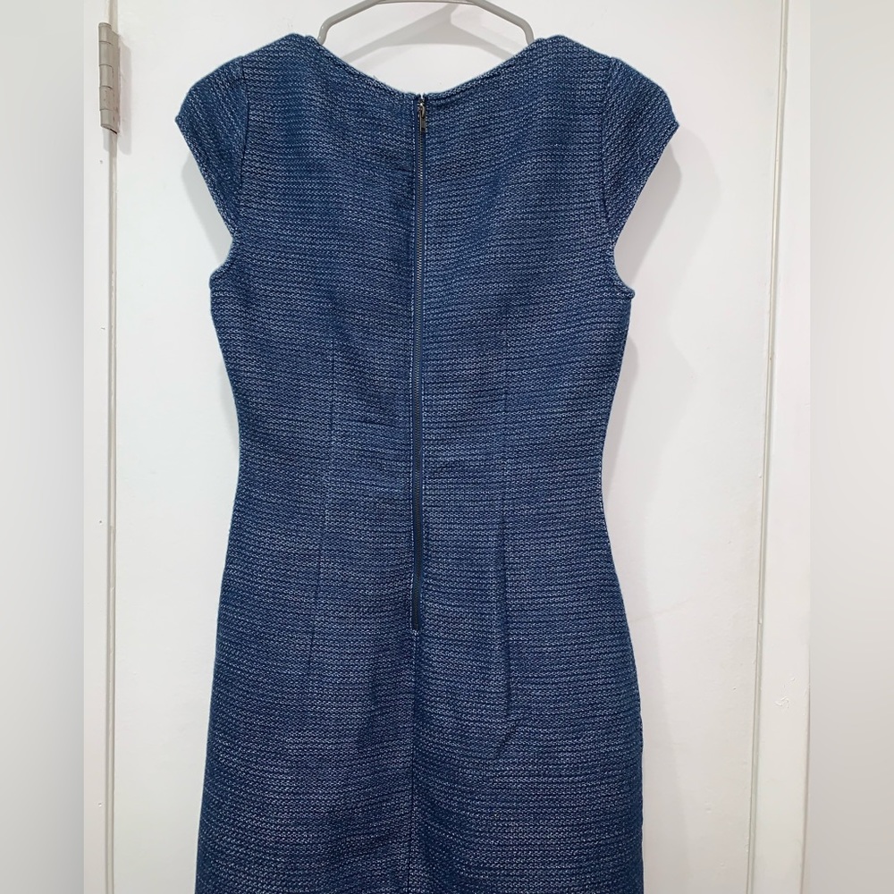 SOLD GUESS Indigo Cap-Sleeve Boucle Dress - Picture 12 of 15
